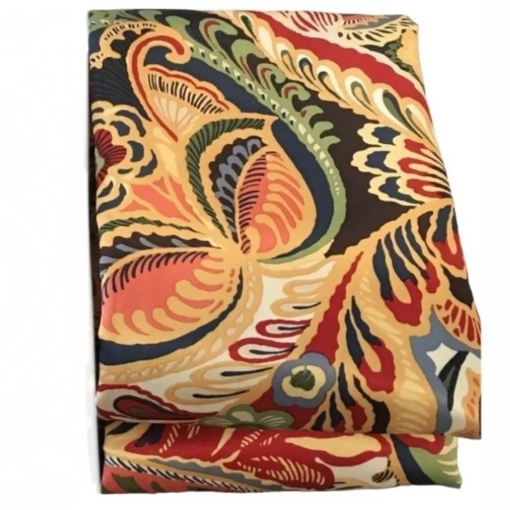 PIER 1 IMPORTS Rare HTF Vibrant Paisley Lined Curtain Panels 50x84 Pair Boho